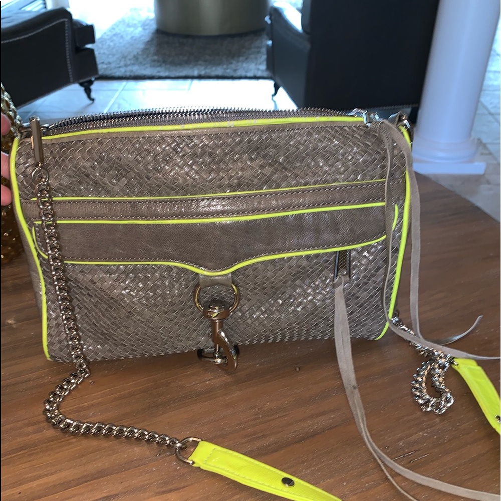 Rebecca Minkoff MAC Daddy Gray with Neon Green!